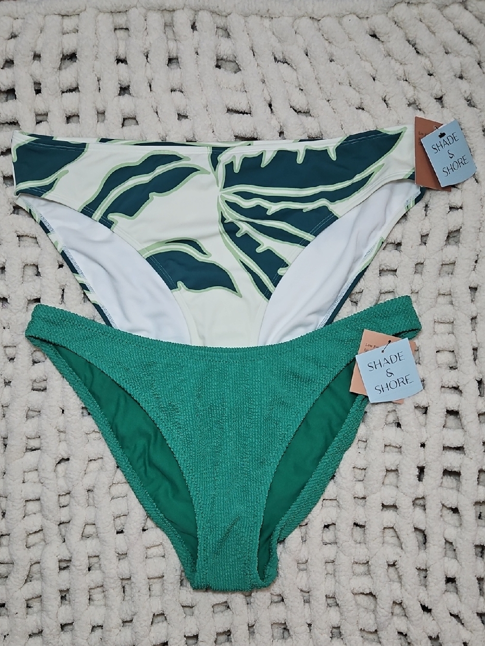 Shade & Shore Bikini Swimsuit Bottom Lot Qty 2 New XL/16